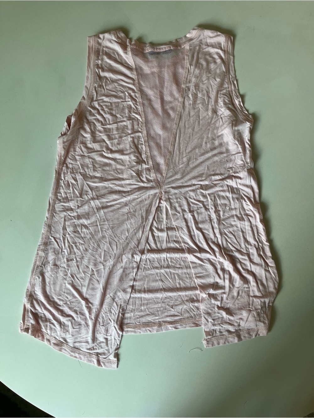FALL IN LOVE Pink Sleeveless Open Mesh Back Casual Athletic Top, Size Medium